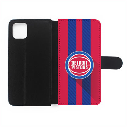 Detroit Pistons Logo Flip Wallet Phone Case