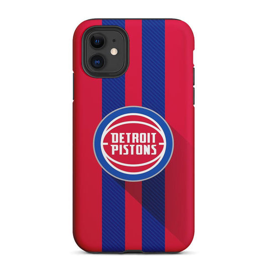 Detroit Pistons Logo 2 in 1 Tough Phone Case-Oxvistore