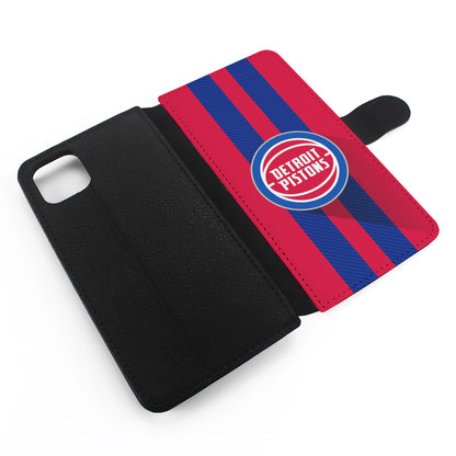 Detroit Pistons Logo Flip Wallet Phone Case