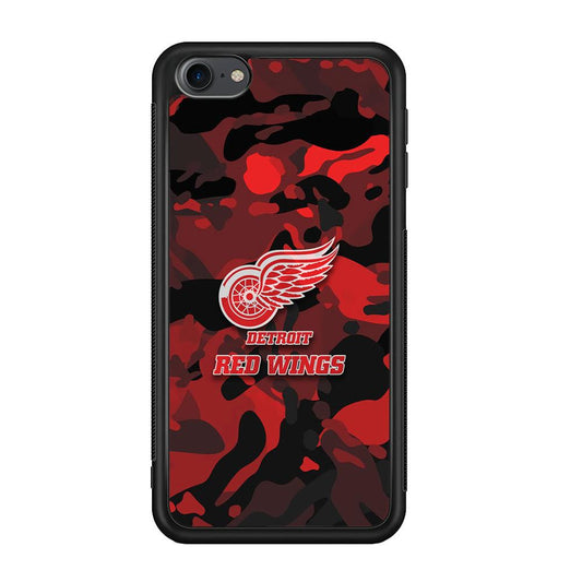 Detroit Red Wings Brave in Hand iPod Touch 6 Case-Rubber Black (2D Case)-Oxvistore