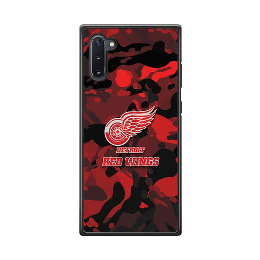 Detroit Red Wings Brave in Hand Samsung Galaxy Note 10 Case-Rubber Black (2D Case)-Oxvistore