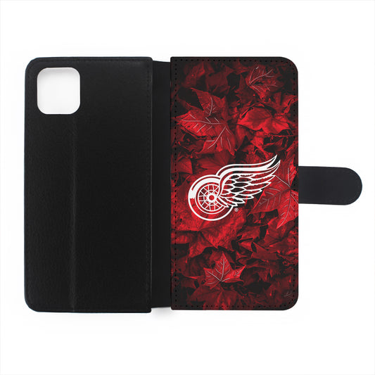 Detroit Red Wings Maple Leaves Flip Wallet Phone Case