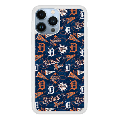 Detroit Tigers Pattern 2D Rubber Phone Case