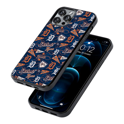 Detroit Tigers Pattern 2D Rubber Phone Case