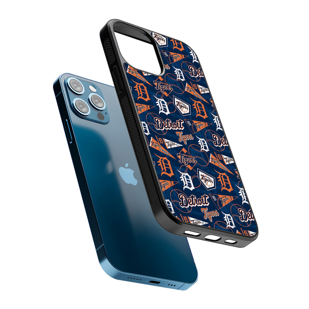 Detroit Tigers Pattern 2D Rubber Phone Case