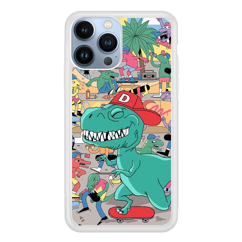 Dinosaur Park of Skating iPhone 14 Pro Max Case-Oxvistore