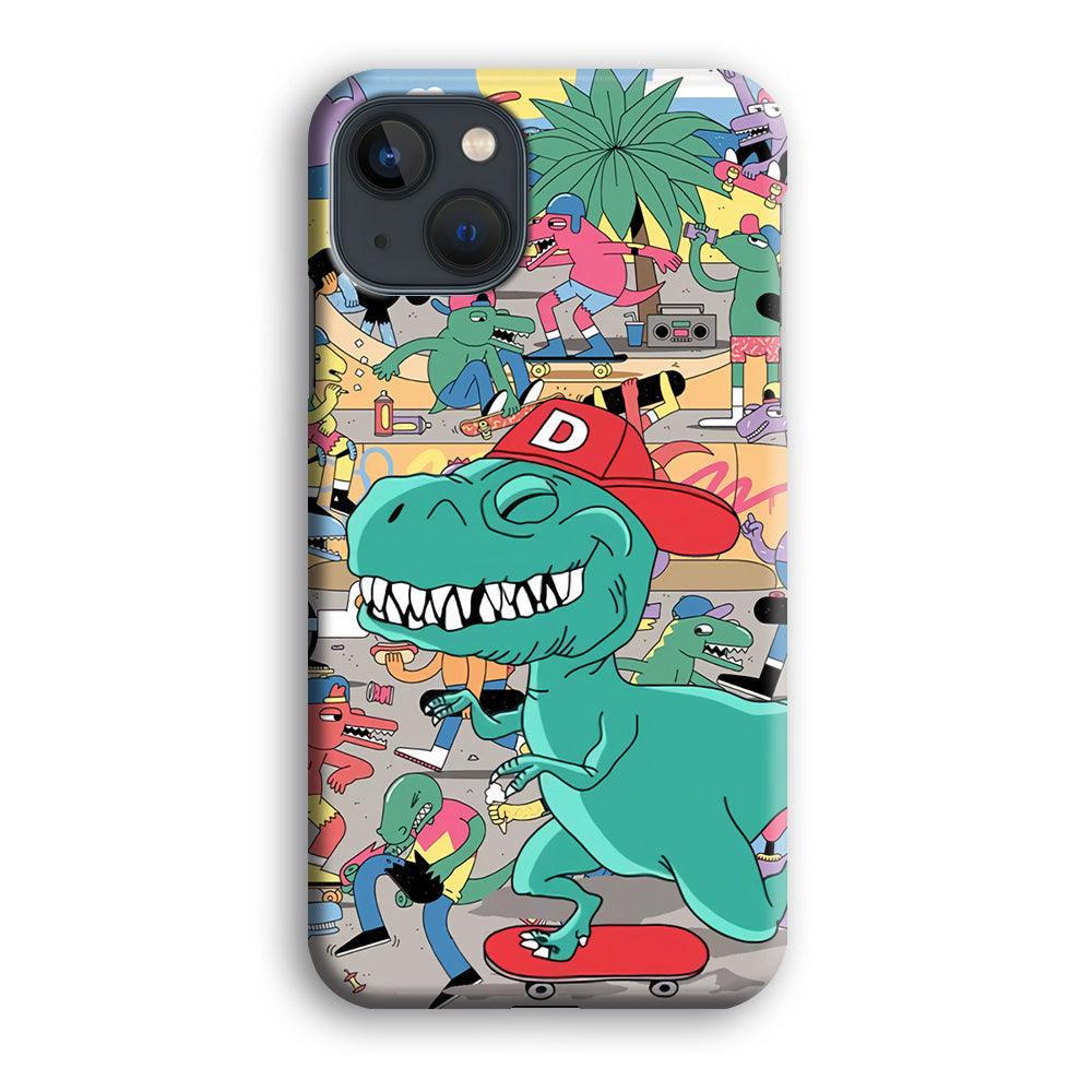 Dinosaur Park of Skating iPhone 14 Case-Oxvistore