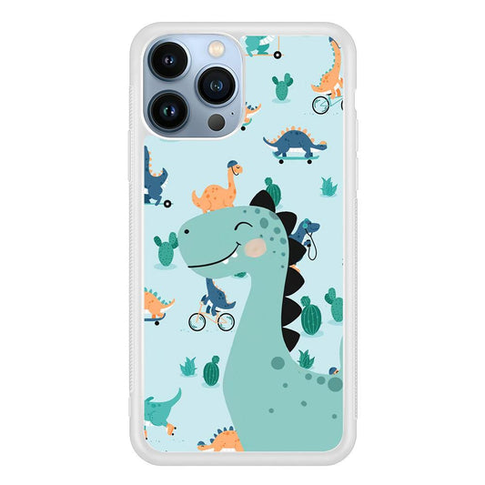 Dinosaur Sport and Smile iPhone 14 Pro Case-Oxvistore