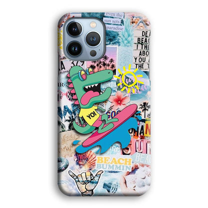 Dinosaur Surfing Time iPhone 13 Pro Case-Oxvistore