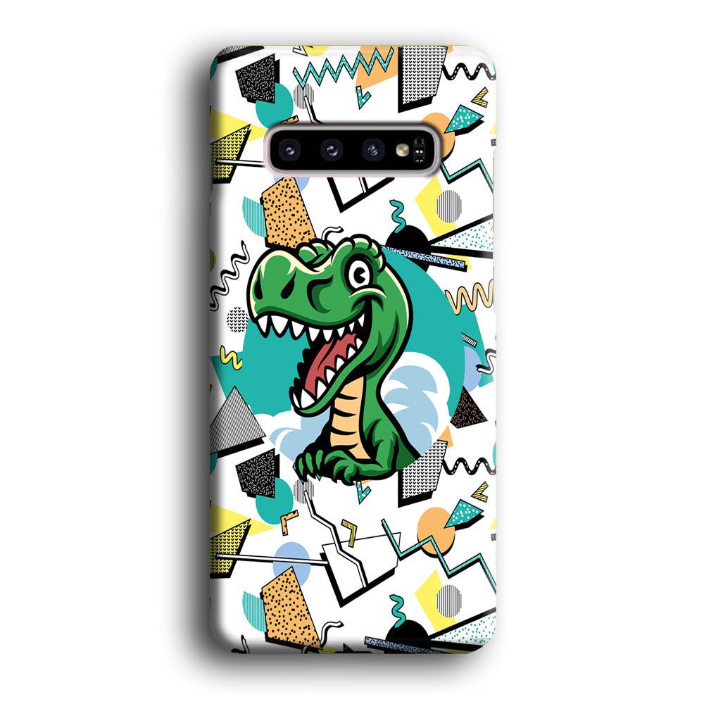 Dinosaur Collage Form of Plesure Samsung Galaxy S10 Case-Oxvistore