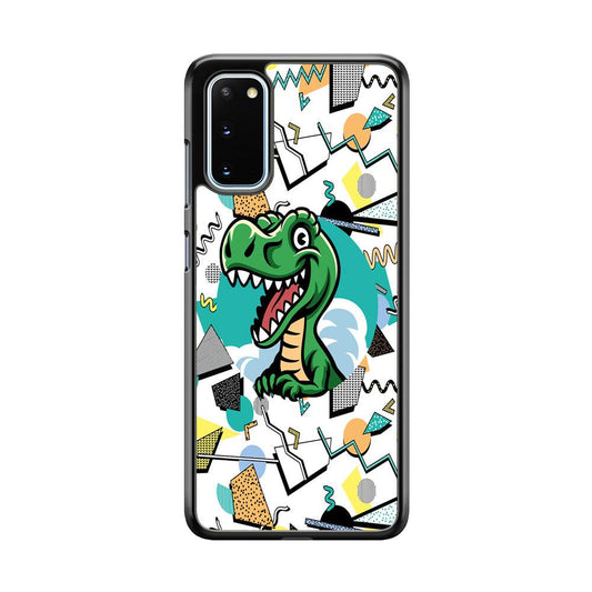 Dinosaur Collage Form of Plesure Samsung Galaxy S20 Case-Rubber Black (2D Case)-Oxvistore