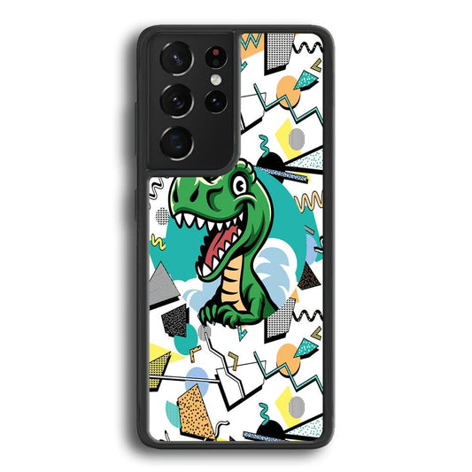 Dinosaur Collage Form of Plesure Samsung Galaxy S21 Ultra Case-3D Case-Oxvistore