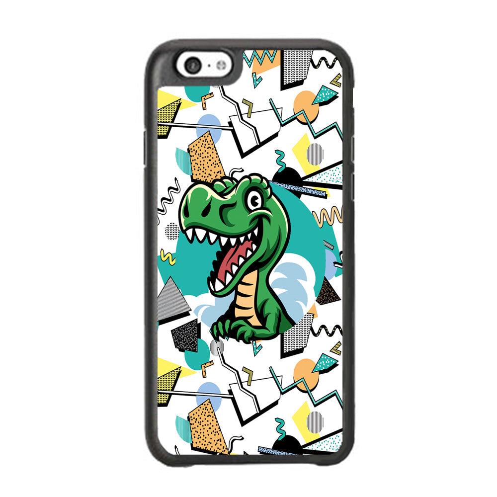 Dinosaur Collage Form of Plesure iPhone 6 Plus | 6s Plus Case-Rubber Black (2D Case)-Oxvistore