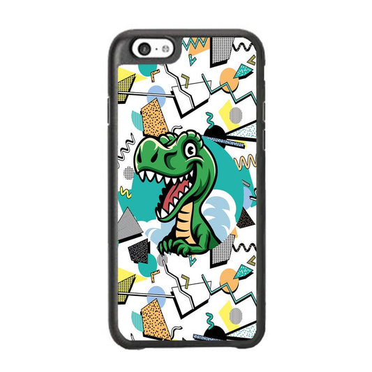 Dinosaur Collage Form of Plesure iPhone 6 Plus | 6s Plus Case-Rubber Black (2D Case)-Oxvistore