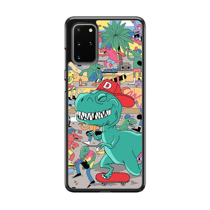 Dinosaur Park of Skating Samsung Galaxy S20 Plus Case-Oxvistore