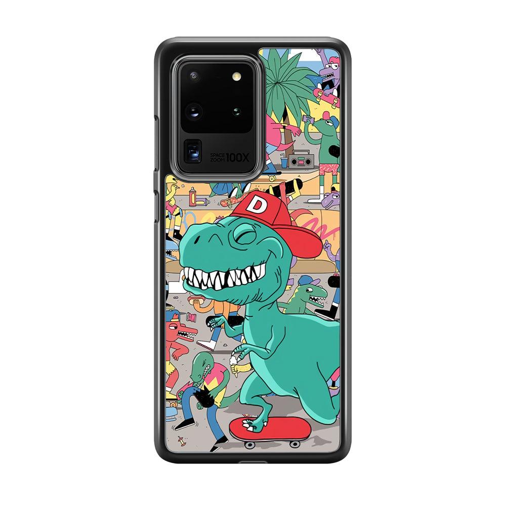 Dinosaur Park of Skating Samsung Galaxy S20 Ultra Case-Oxvistore