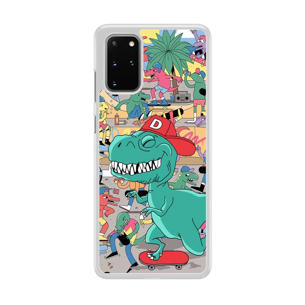 Dinosaur Park of Skating Samsung Galaxy S20 Plus Case-Oxvistore