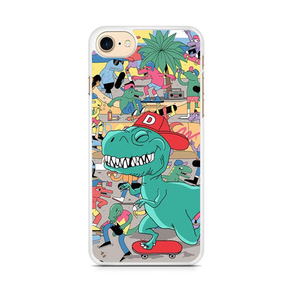 Dinosaur Park of Skating iPhone 8 Case-Oxvistore