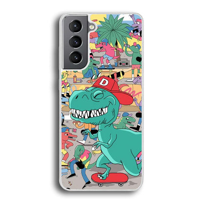 Dinosaur Park of Skating Samsung Galaxy S21 Case-Oxvistore