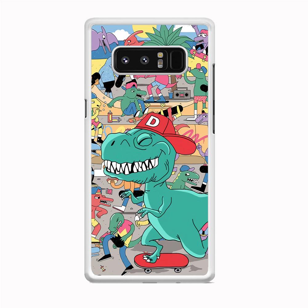 Dinosaur Park of Skating Samsung Galaxy Note 8 Case-Oxvistore