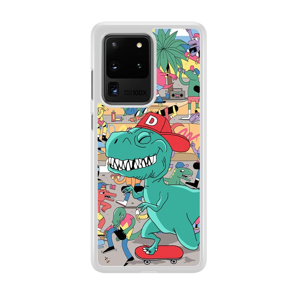 Dinosaur Park of Skating Samsung Galaxy S20 Ultra Case-Oxvistore