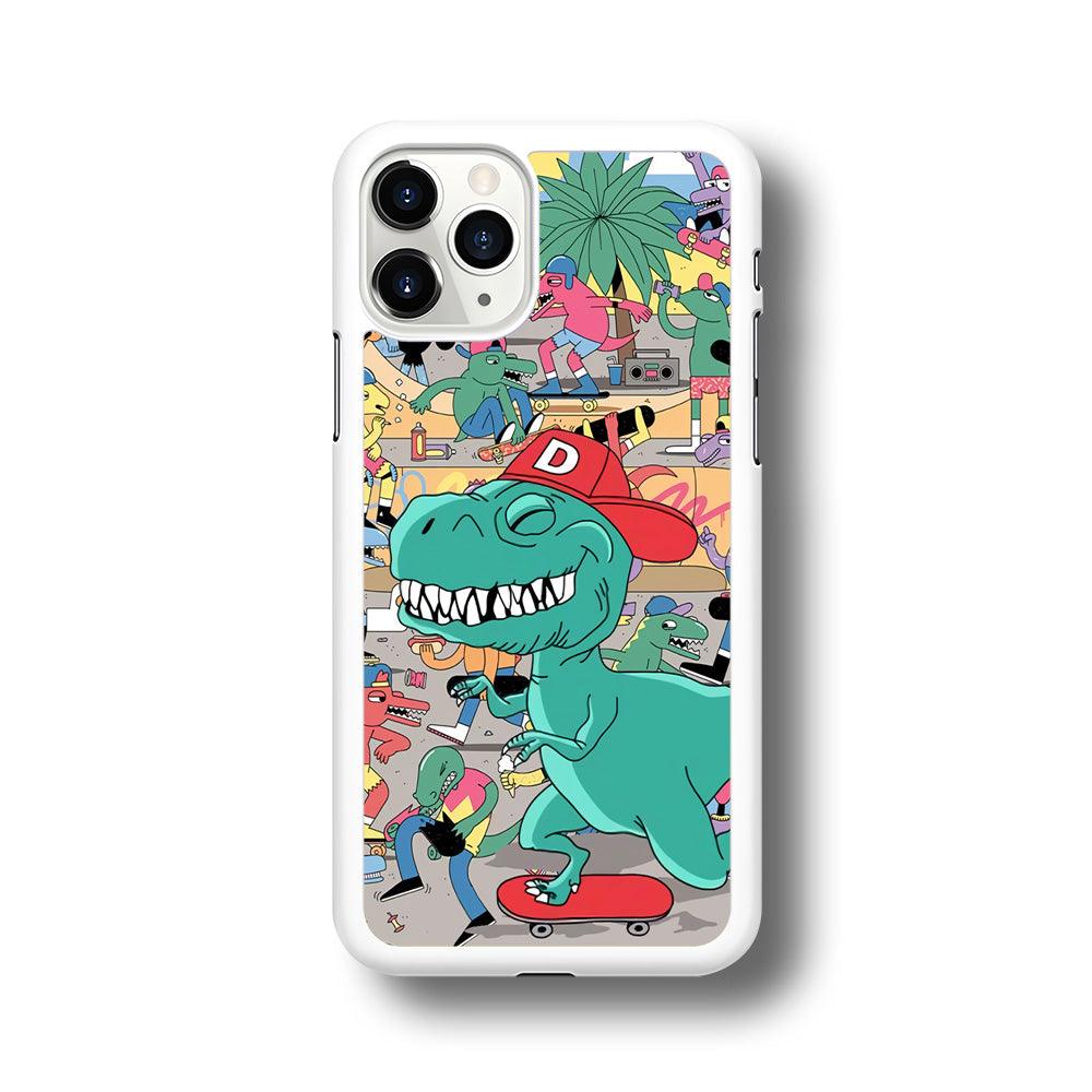 Dinosaur Park of Skating iPhone 11 Pro Case-Oxvistore