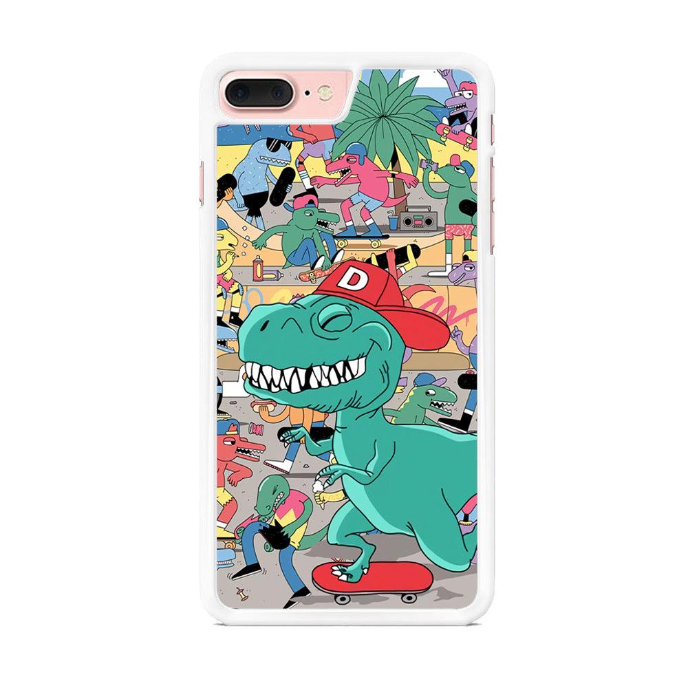 Dinosaur Park of Skating iPhone 8 Plus Case-Oxvistore