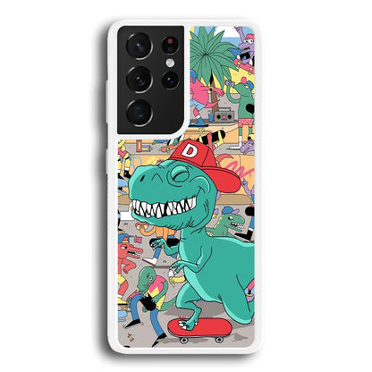 Dinosaur Park of Skating Samsung Galaxy S21 Ultra Case-Oxvistore