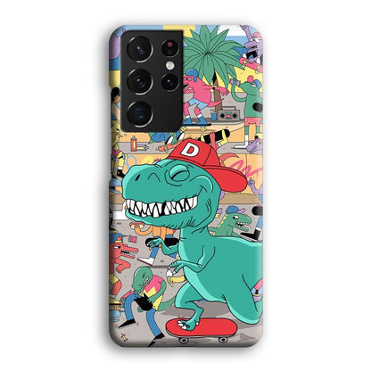 Dinosaur Park of Skating Samsung Galaxy S21 Ultra Case-Oxvistore