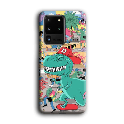 Dinosaur Park of Skating Samsung Galaxy S20 Ultra Case-Oxvistore