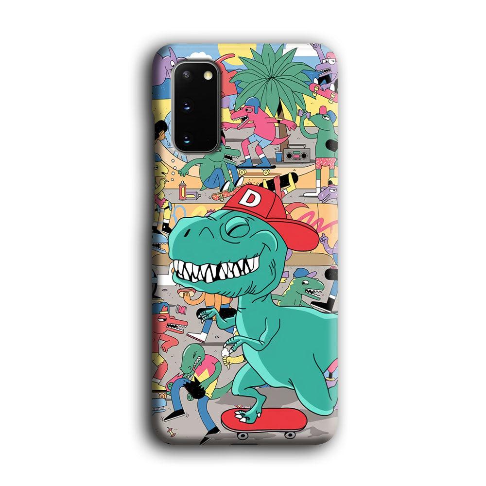 Dinosaur Park of Skating Samsung Galaxy S20 Case-Oxvistore