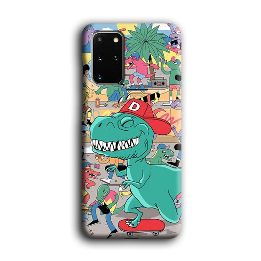 Dinosaur Park of Skating Samsung Galaxy S20 Plus Case-Oxvistore