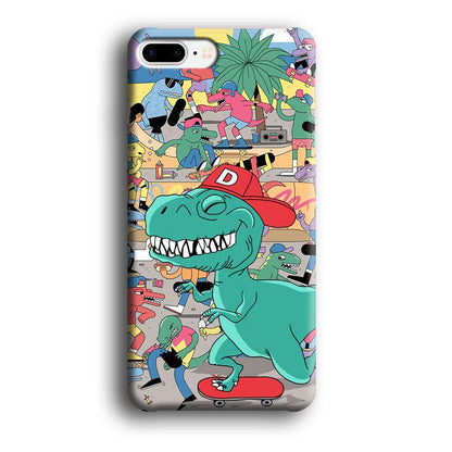 Dinosaur Park of Skating iPhone 8 Plus Case-Oxvistore