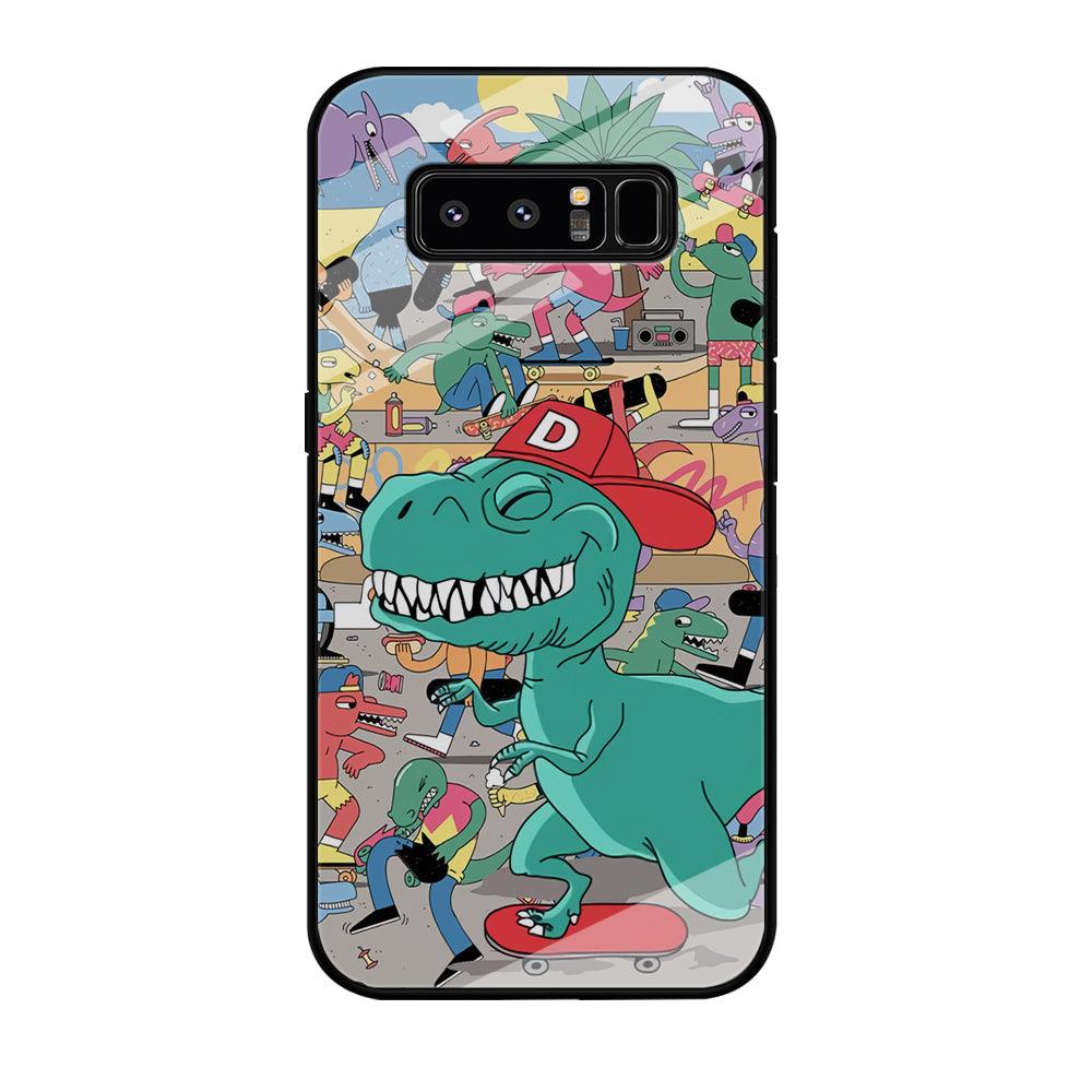 Dinosaur Park of Skating Samsung Galaxy Note 8 Case-Oxvistore