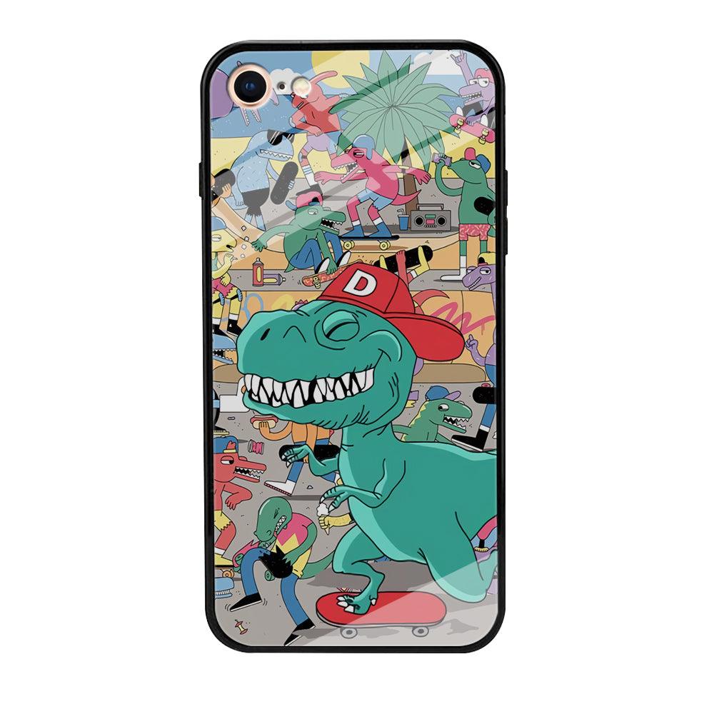 Dinosaur Park of Skating iPhone 8 Case-Oxvistore