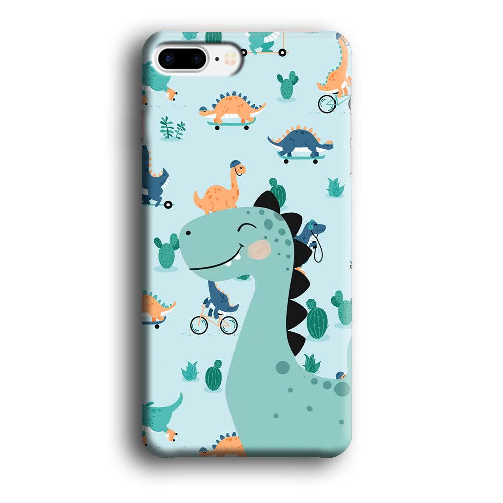 Dinosaur Sport and Smile iPhone 7 Plus Case-Oxvistore