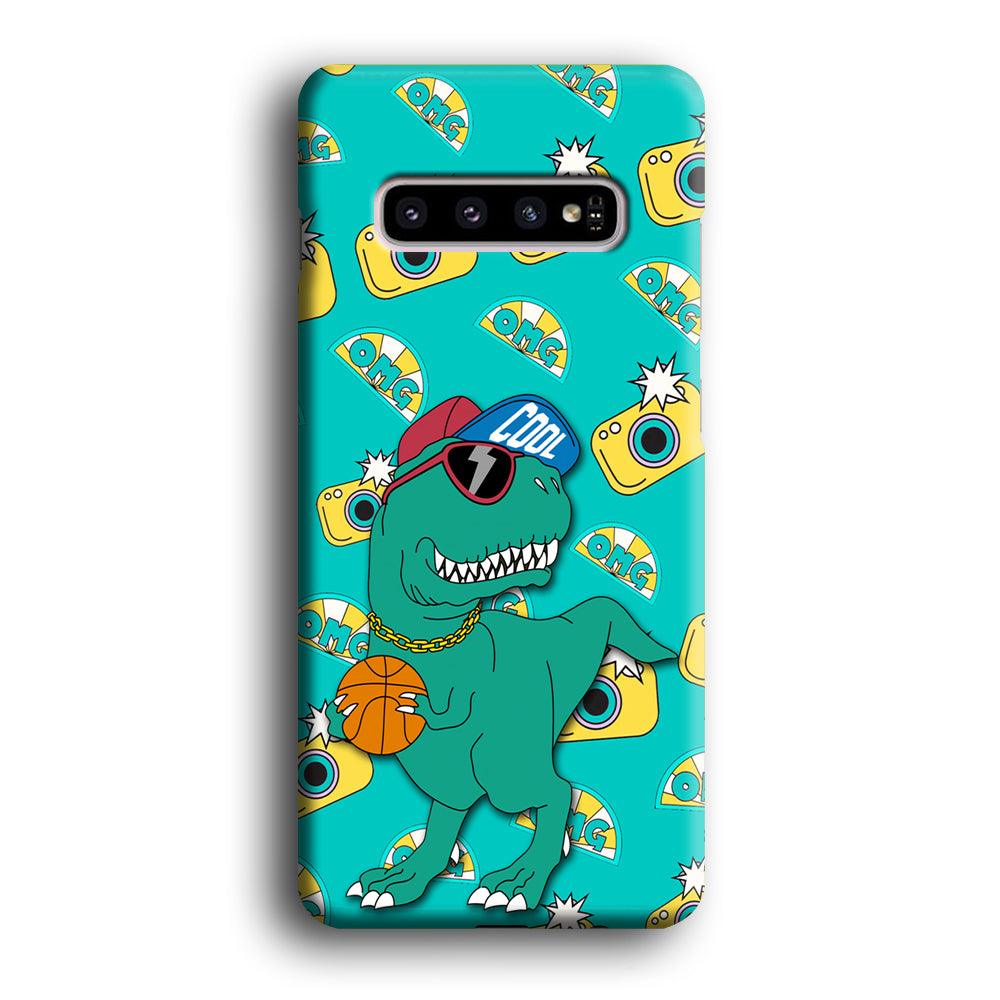 Dinosaur Star Player Samsung Galaxy S10 Case-Oxvistore