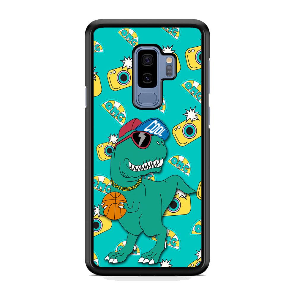 Dinosaur Star Player Samsung Galaxy S9 Plus Case-Tempered Glass Case-Oxvistore