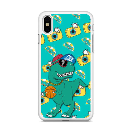 Dinosaur Star Player iPhone X Case-Oxvistore