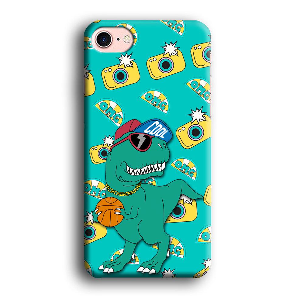 Dinosaur Star Player iPhone 8 Case-Oxvistore