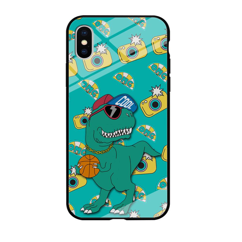 Dinosaur Star Player iPhone X Case-Oxvistore