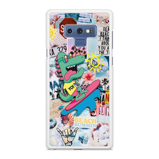 Dinosaur Surfing Time Samsung Galaxy Note 9 Case-Oxvistore