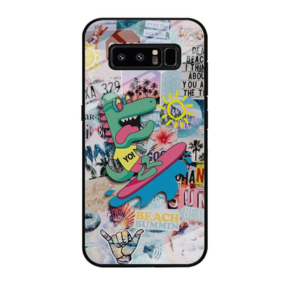 Dinosaur Surfing Time Samsung Galaxy Note 8 Case-Oxvistore