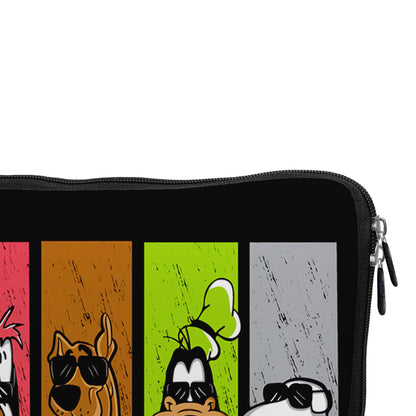 Dog Cartoon Black Gangster Laptop Sleeve Protective Cover