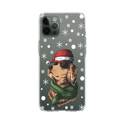 Dog Christmas Snow Clear Soft Case