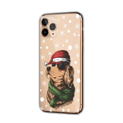 Dog Christmas Snow Clear Soft Case