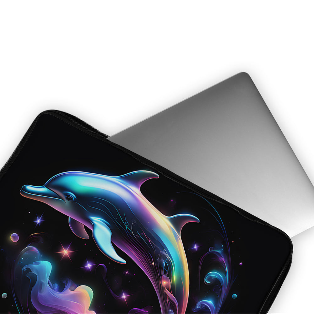 Dolphins Neon Fish Laptop Sleeve Protective Cover