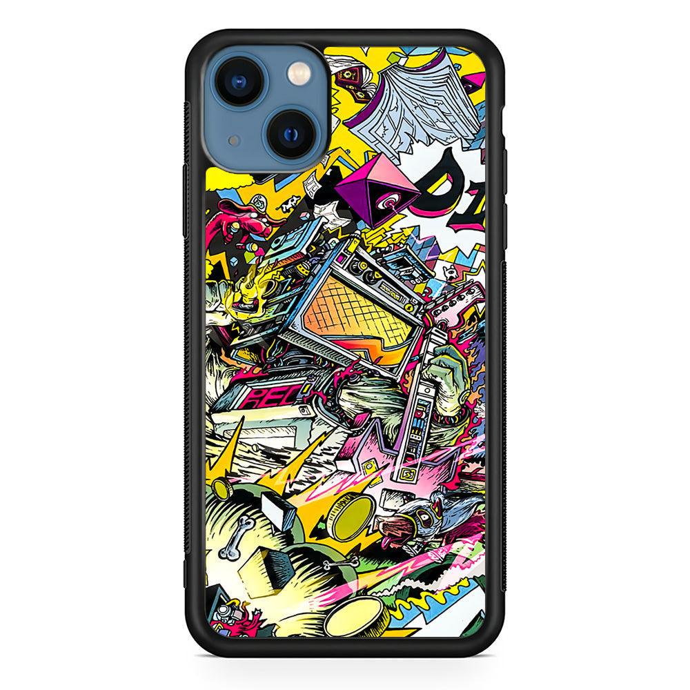 Doodle Box Toys iPhone 15 Case-Rubber Black (2D Case)-Oxvistore