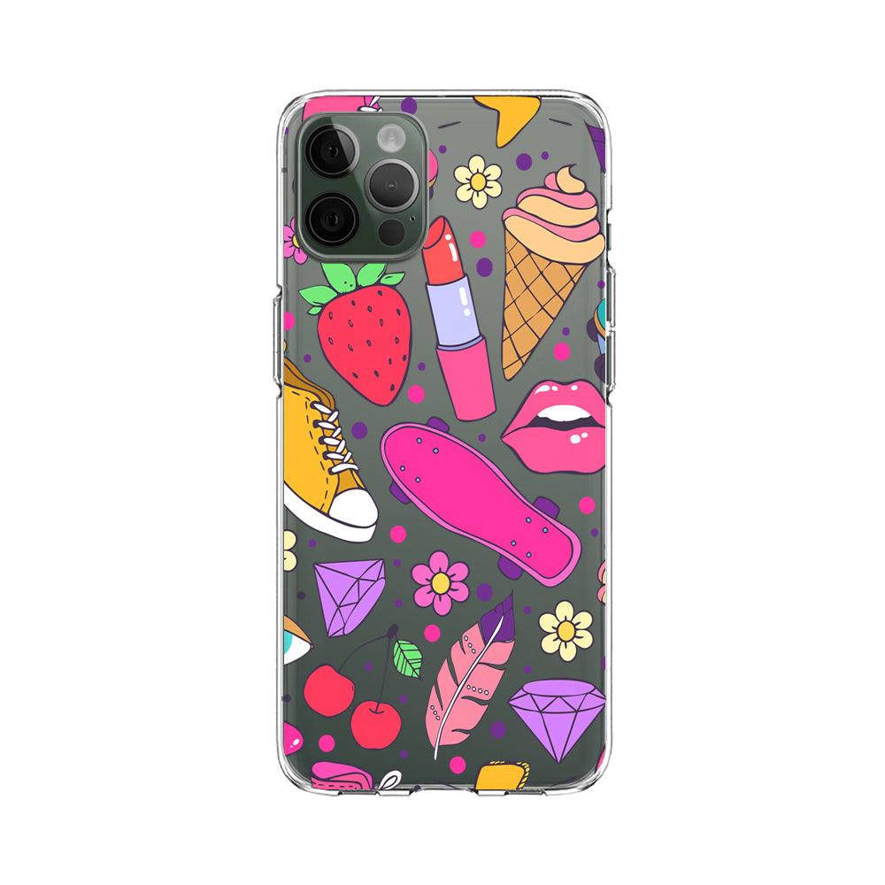 Doodle Feminine Outside Clear Soft Case-Oxvistore