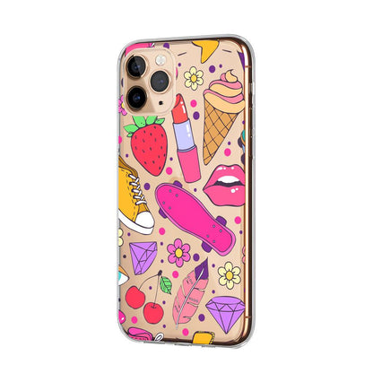 Doodle Feminine Outside Clear Soft Case-Oxvistore